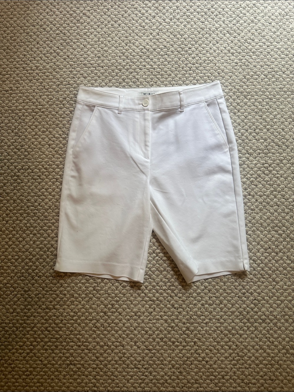 White House Black Market Crisp White Tailored Bermuda Shorts